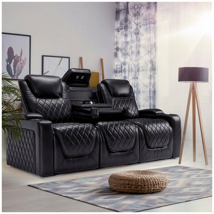 Valencia Home Theatre Oslo Console Edition 3 Seater Black Valencia Home Theatre Oslo Console Edition 3 Seater Black