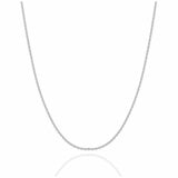 18KT White Gold Cable Chain