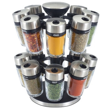 Cole and Mason Herb And Spice Jar Carousel Set 16 Piece