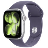 Apple Watch Series 11 GPS 42mm Silver Aluminium Case with Purple Fog Sport Band - S/M