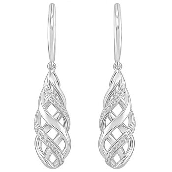 14KT White Gold 0.25ctw Diamond Earrings