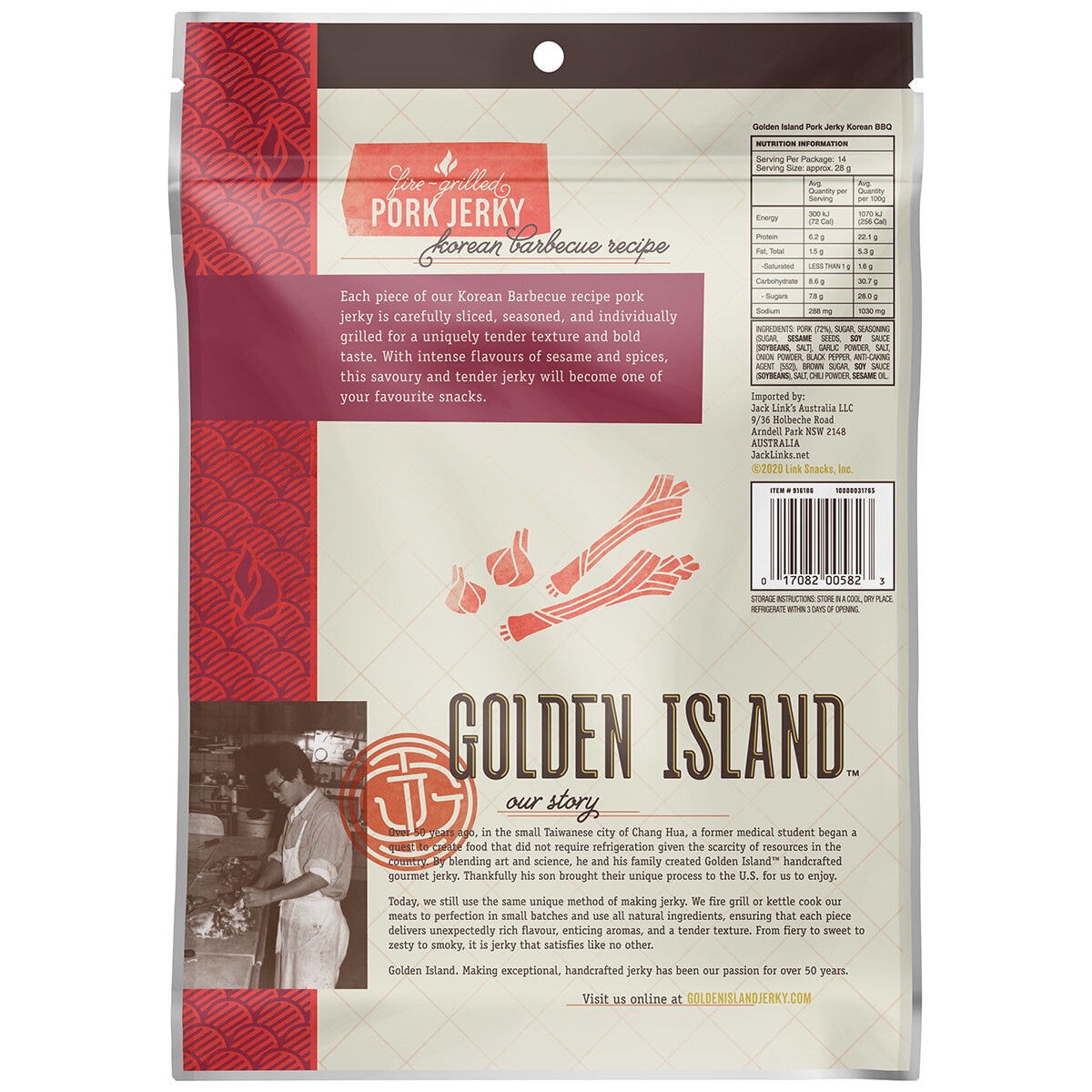 Golden Island Korean BBQ Pork Jerky 410 gram