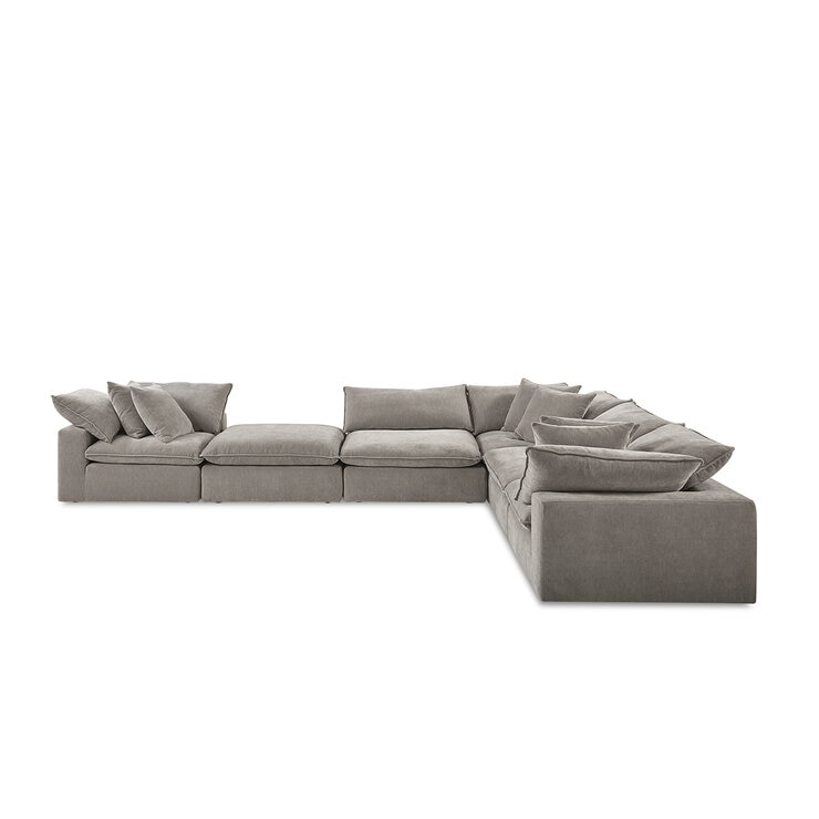 Aiden & Ivy 6 Piece Fabric Modular Sectional