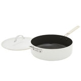Greenpan Jumbo Saute Pan with Lid 6.15L Cream