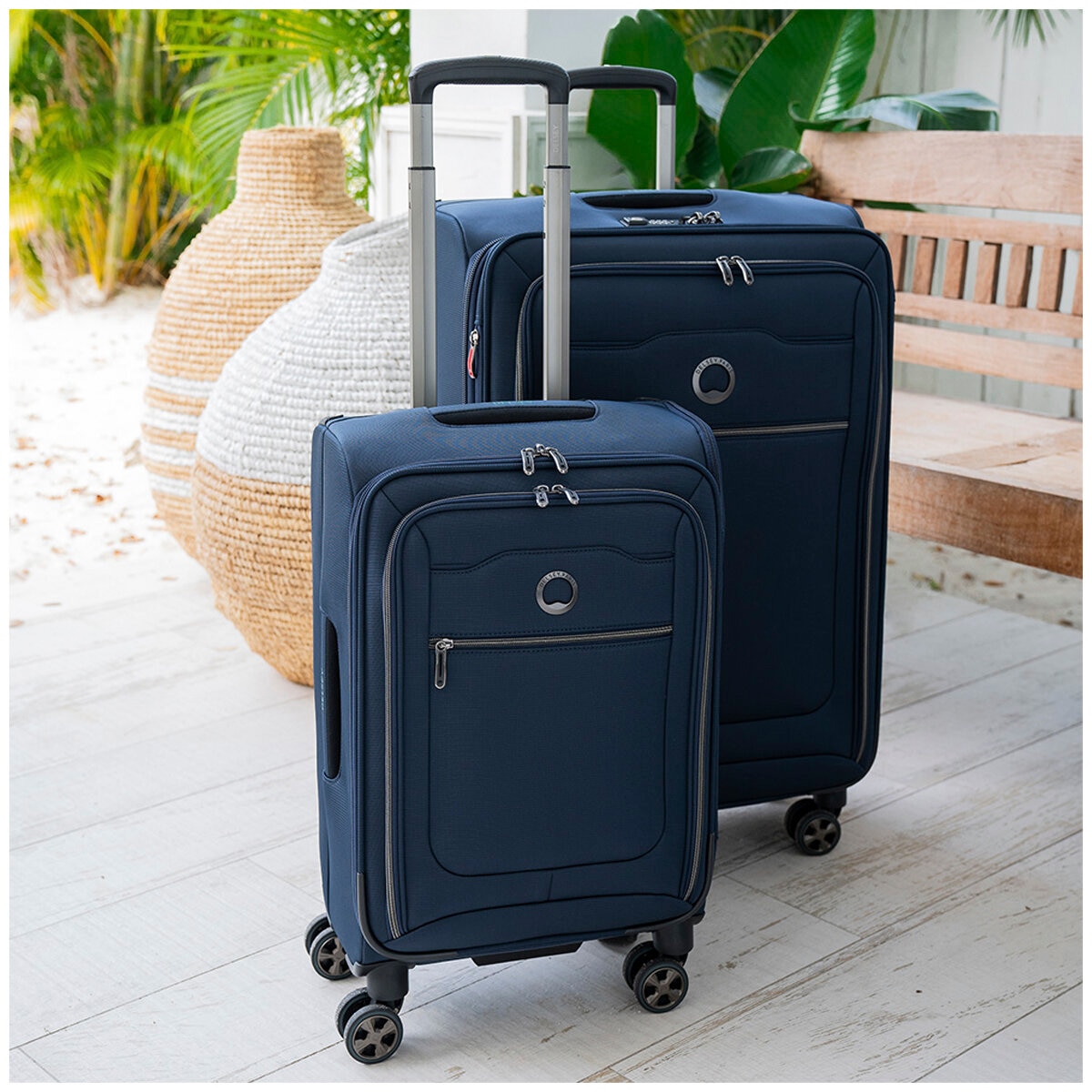 Delsey Softside 2 Piece Luggage Set Blue