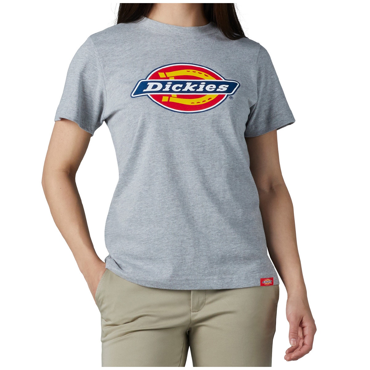 Dickies Women's Logo Tee - Grey Marle