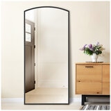 Life In Style Black Floor Mirror