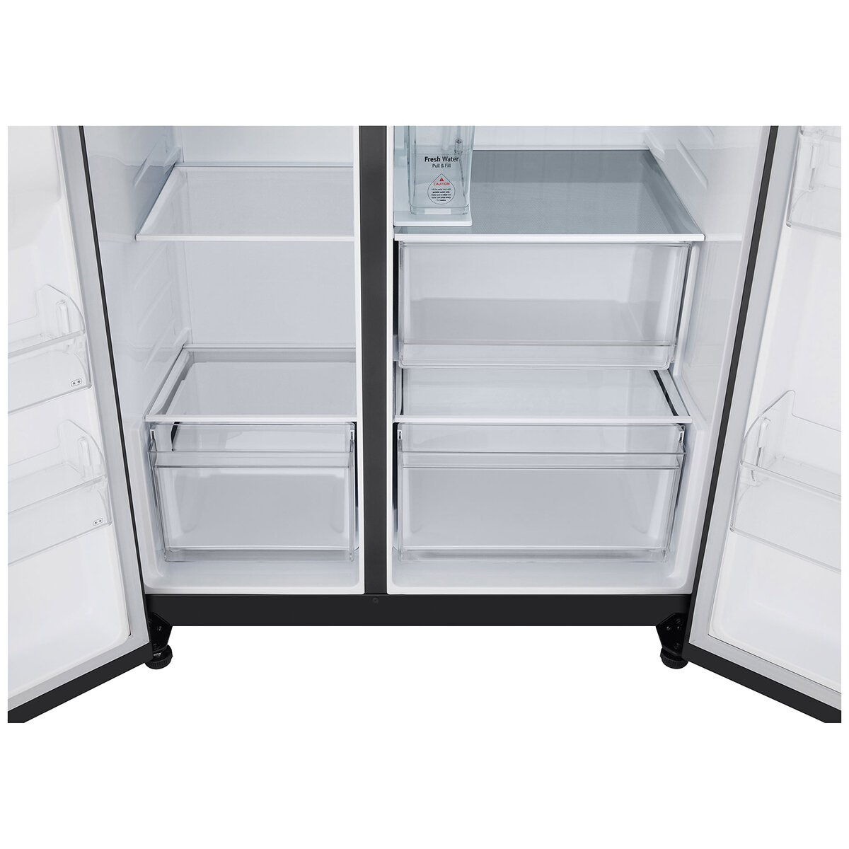 LG 641L Side By Side Fridge Matte Black GS-N599MBL