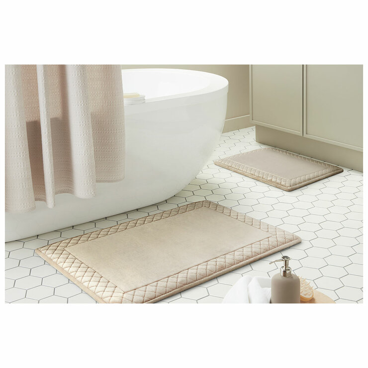 Town & Country Memory Foam Bath Rug 2 Pack Hummus