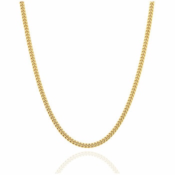 18KT Yellow Gold Diamond Cut Curb Chain 13g