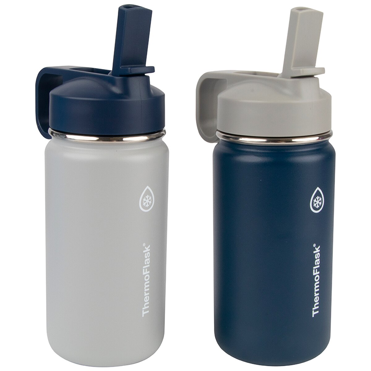 Thermoflask Kids Stainless Steel Insulated Bottle 2 pack - Grey/Navy
