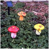 Infinity X1 Solar Landscape Light Glass Mushroom 3 Pack