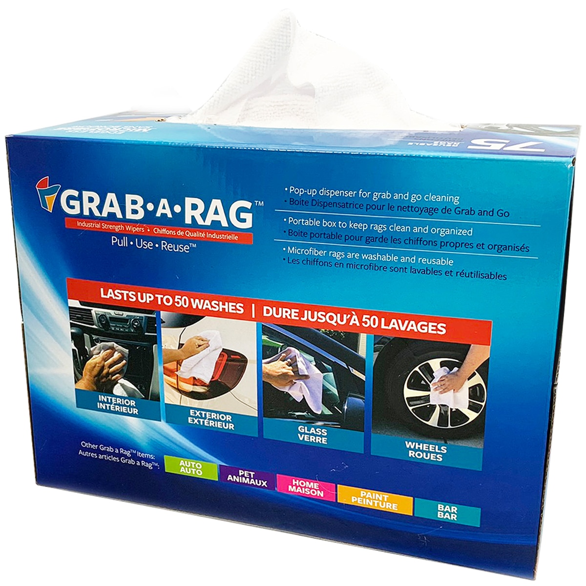 Grab a Rag Microfibre Cloth Dispenser 75pk Costco Australia