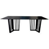 Moran Prague 2.1 Metre Black and Gold Dining Table