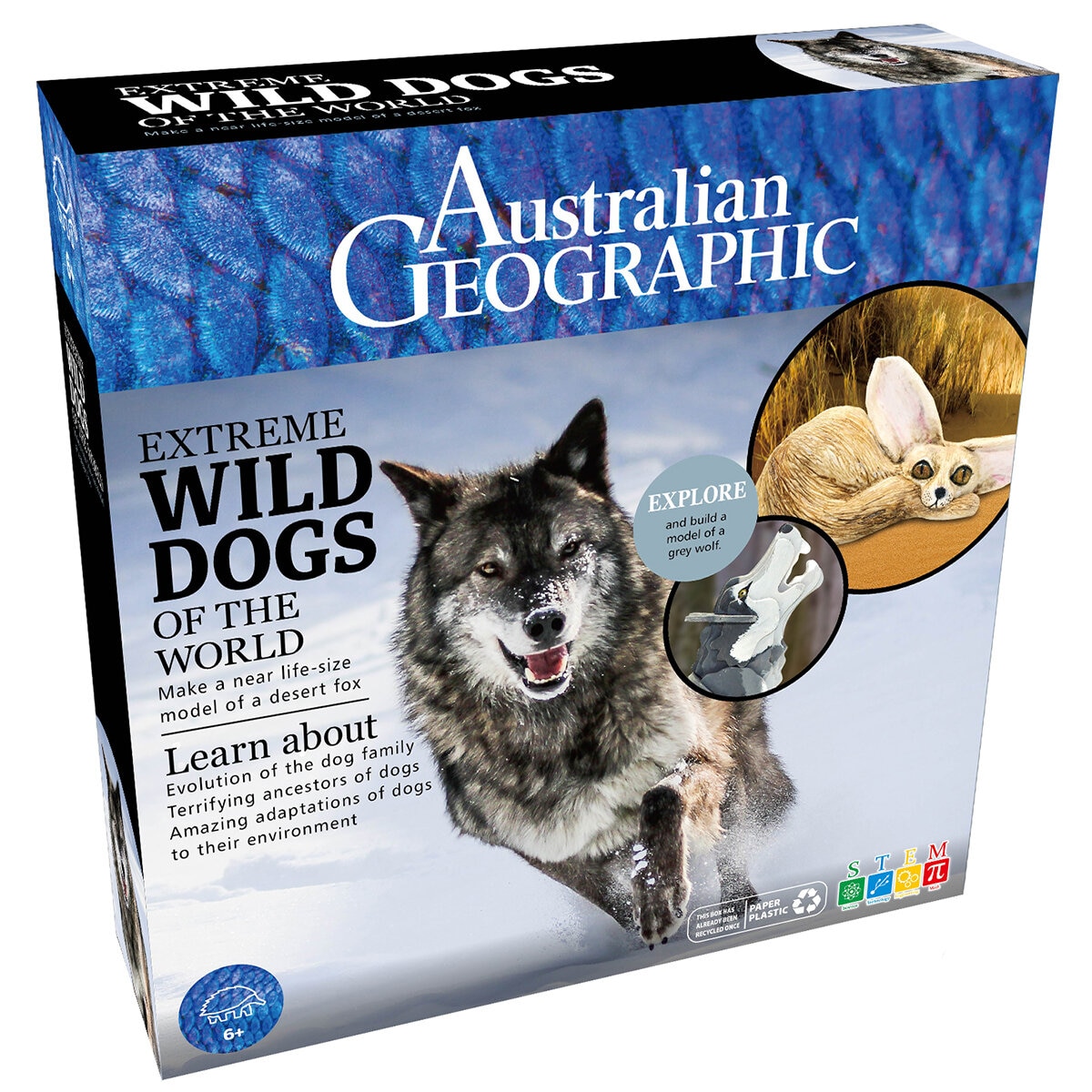 D28 Australian Geographic Extreme Animals Kit 2 Packs Big Cat/Wild Dog