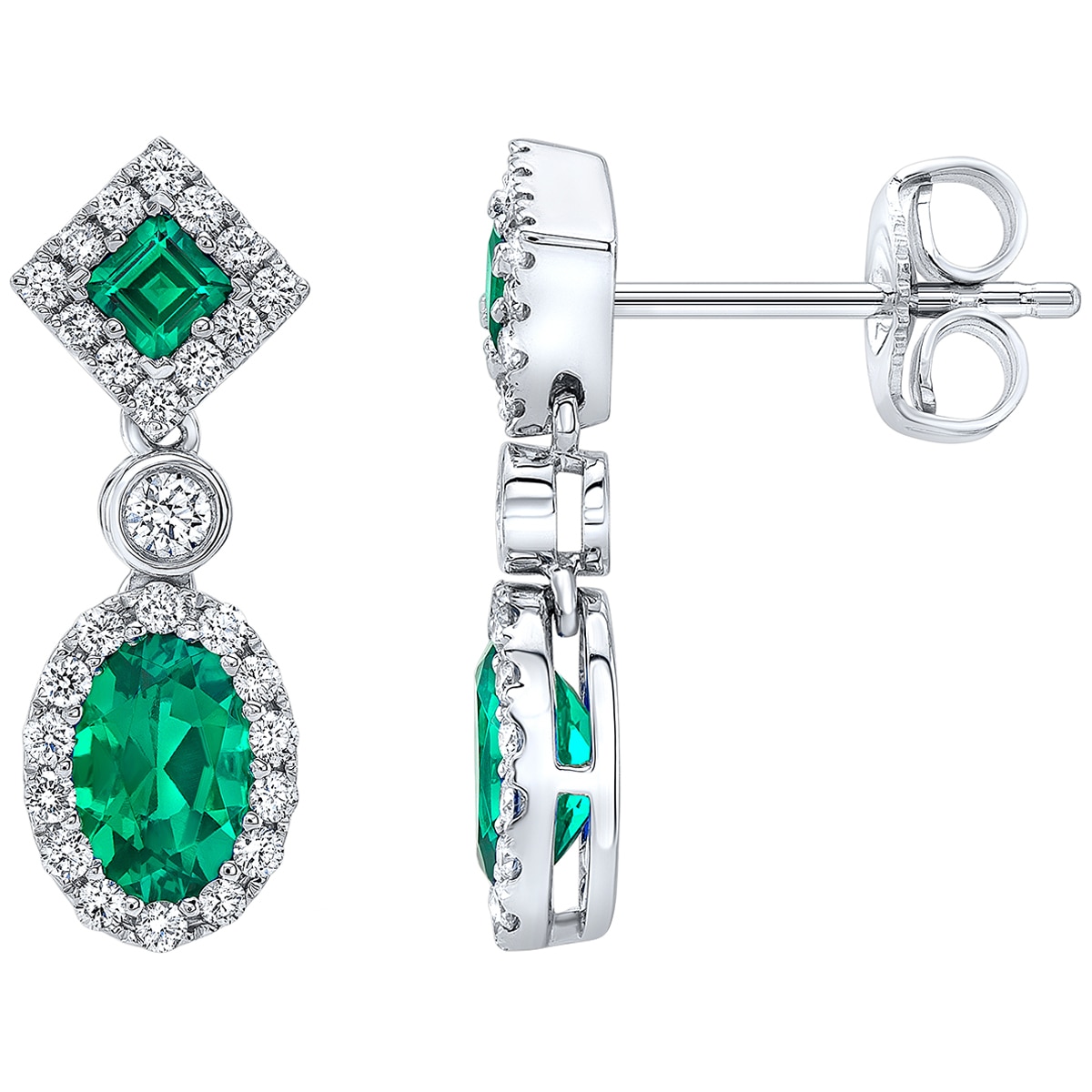 Lab Emerald Earrings