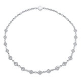 18KT White Gold 5.58 ctw Diamond Link Necklace
