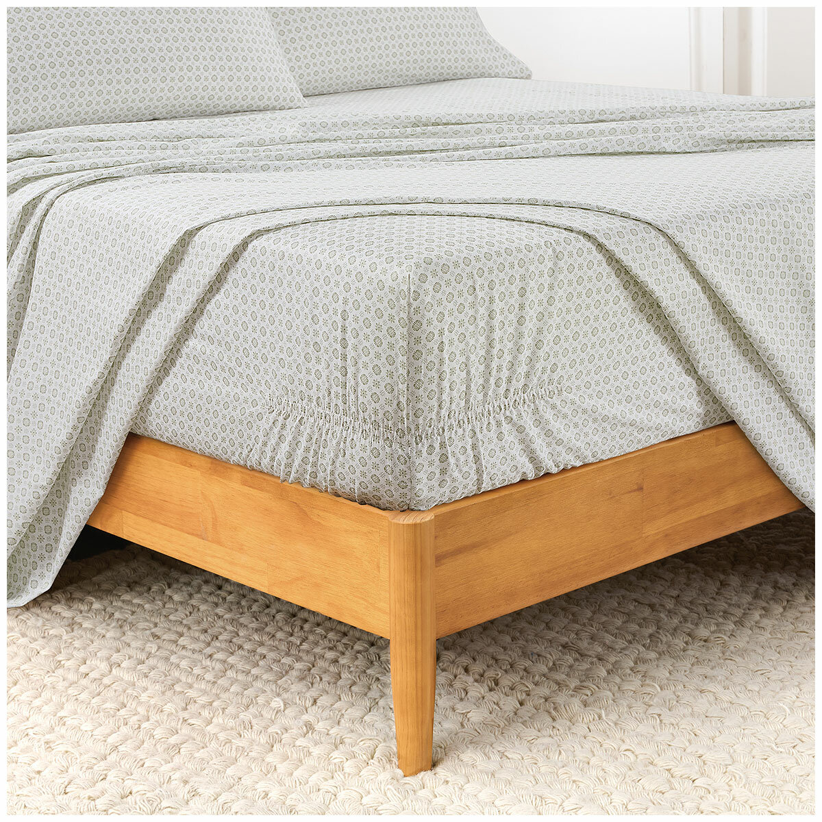 Welhome 375TC Cotton Sheet Set 4 Piece Queen
