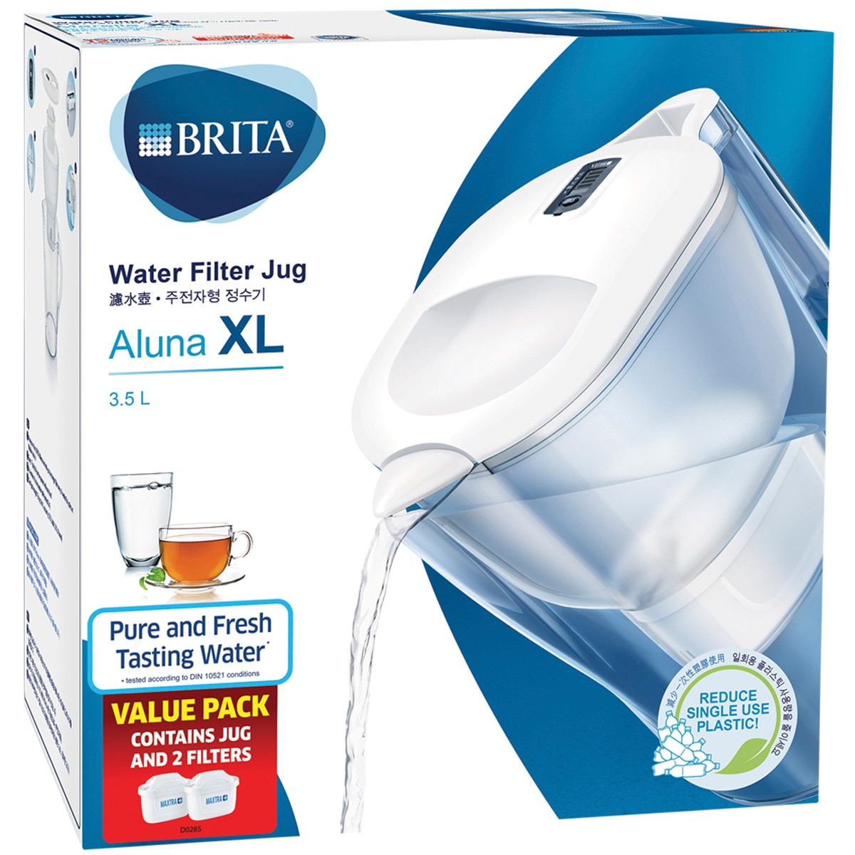 Brita Aluna XL Water Filter Jug 3.5L with 2 Filters