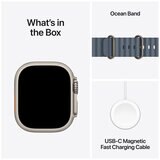 Apple Watch Ultra 3 GPS + Cellular 49-mm Natural Titanium Case with Anchor Blue Ocean Band