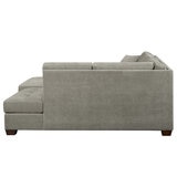 Thomasville Fabric Sectional With Storage Ottoman