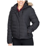 Superdry Women’s Faux Fur Fuji Hooded Jacket Black