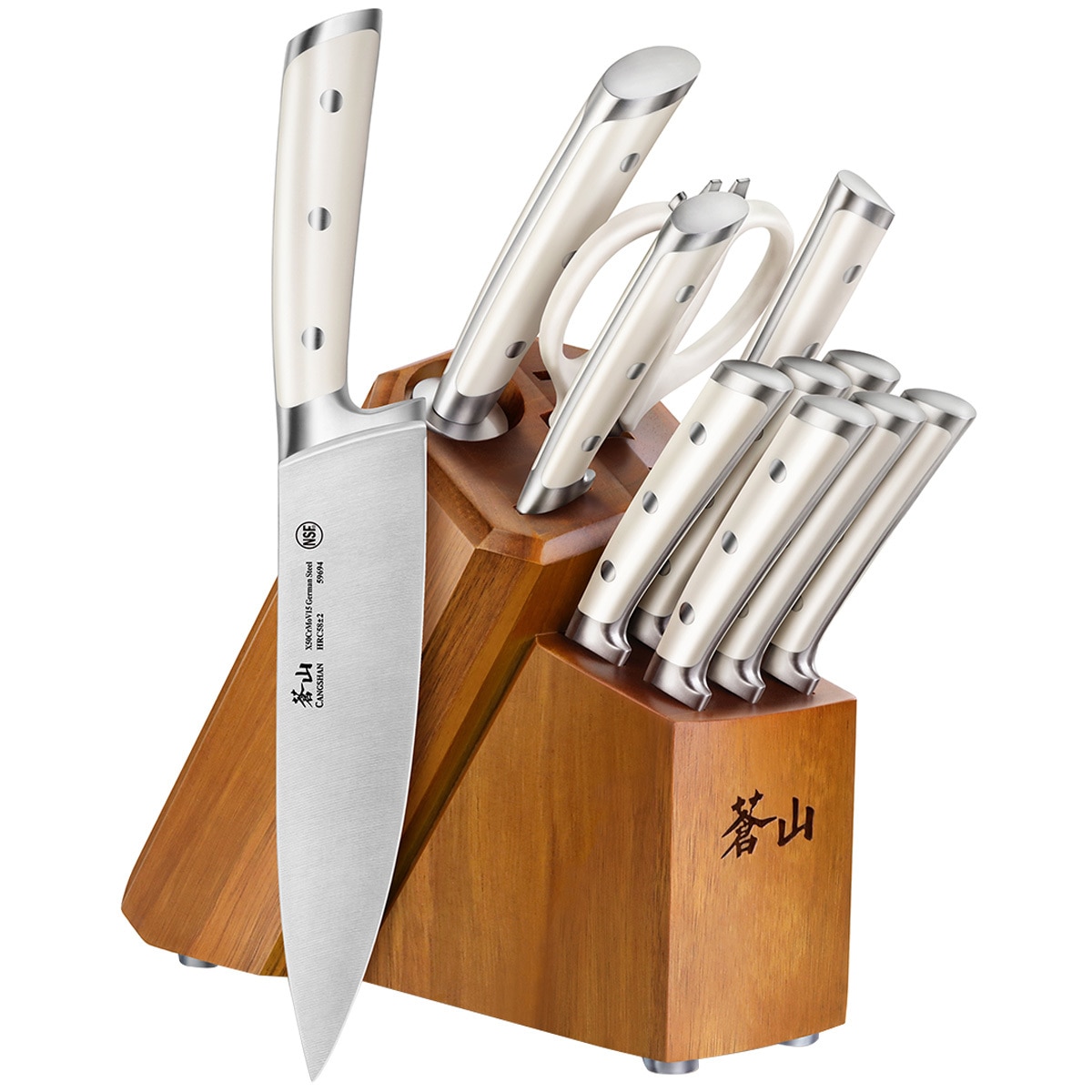 Cangshan S1 Series German Steel Forged 12-Piece Knife Block Set