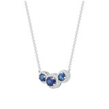 0.21ctw Diamond and Sapphire Necklace