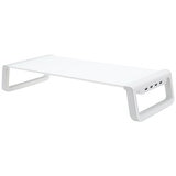 Seville Classics airLIFT Tempered Glass Monitor Riser White