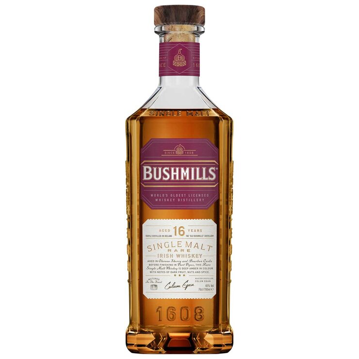 Bushmills 16 Year Old Single Malt Irish Whiskey 700ml Bushmills 16 Year Old Single Malt Irish Whiskey 700ml