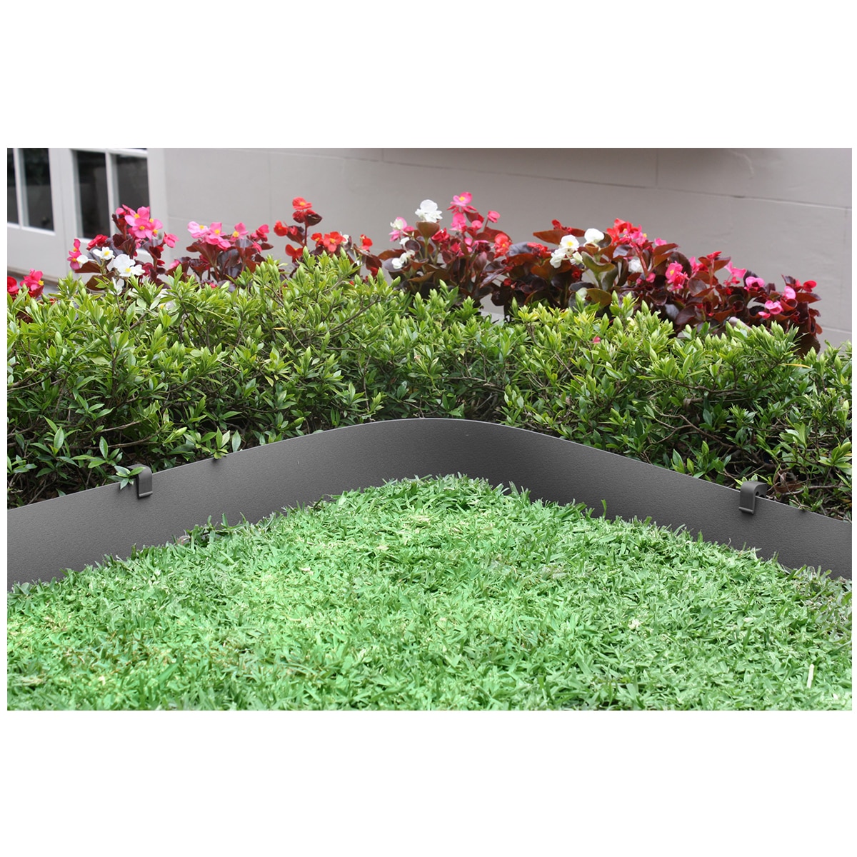 Green Life 2 Pack Plastic Edging 75Mm - Slate Grey