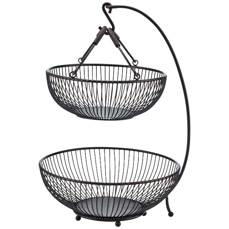 Gourmet Basics By Mikasa 2 Tier Fruit Basket With Banana Hook Costco Australia