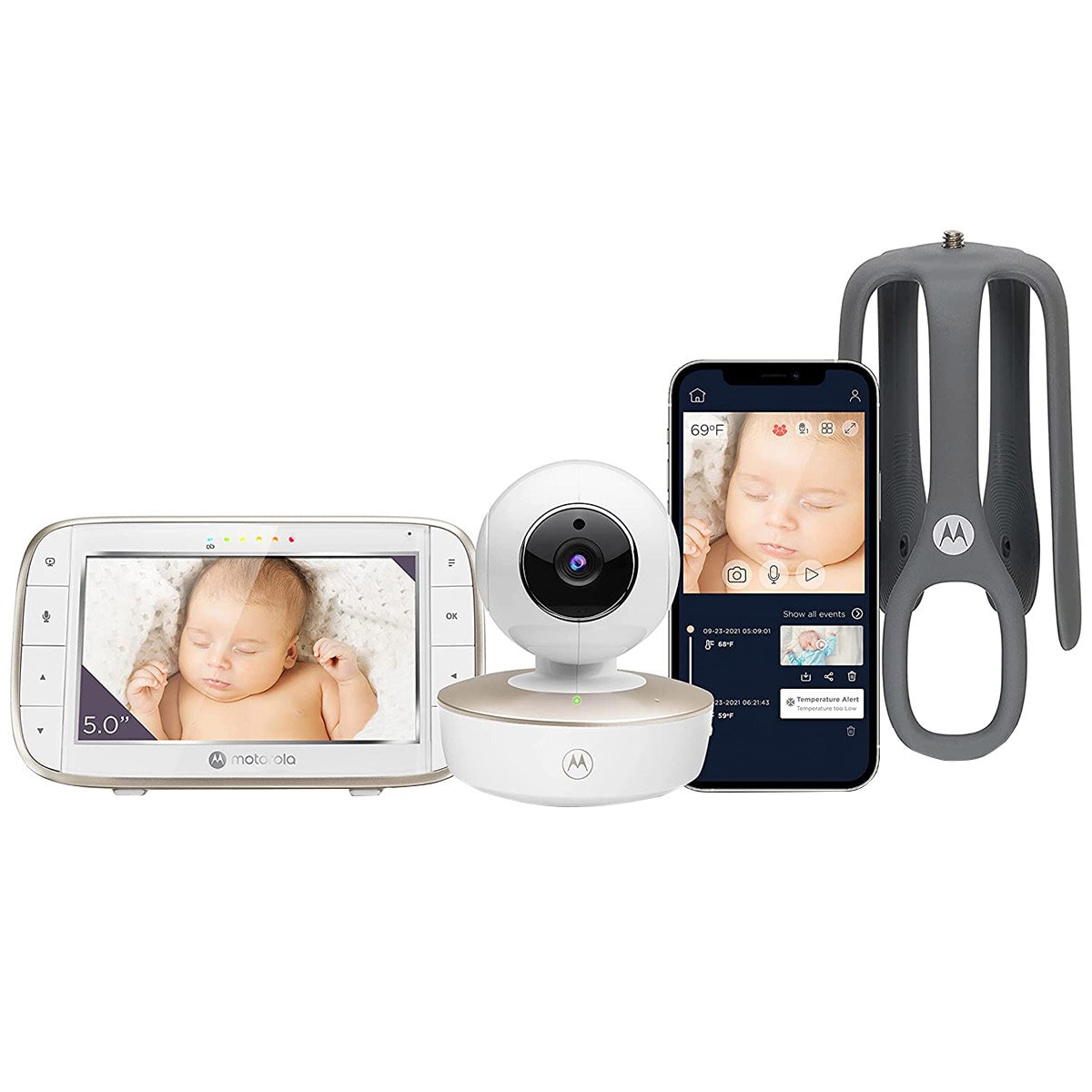 Motorola VM855 Connect 5-inch Portable Wi-Fi Video Audio Baby Monitor