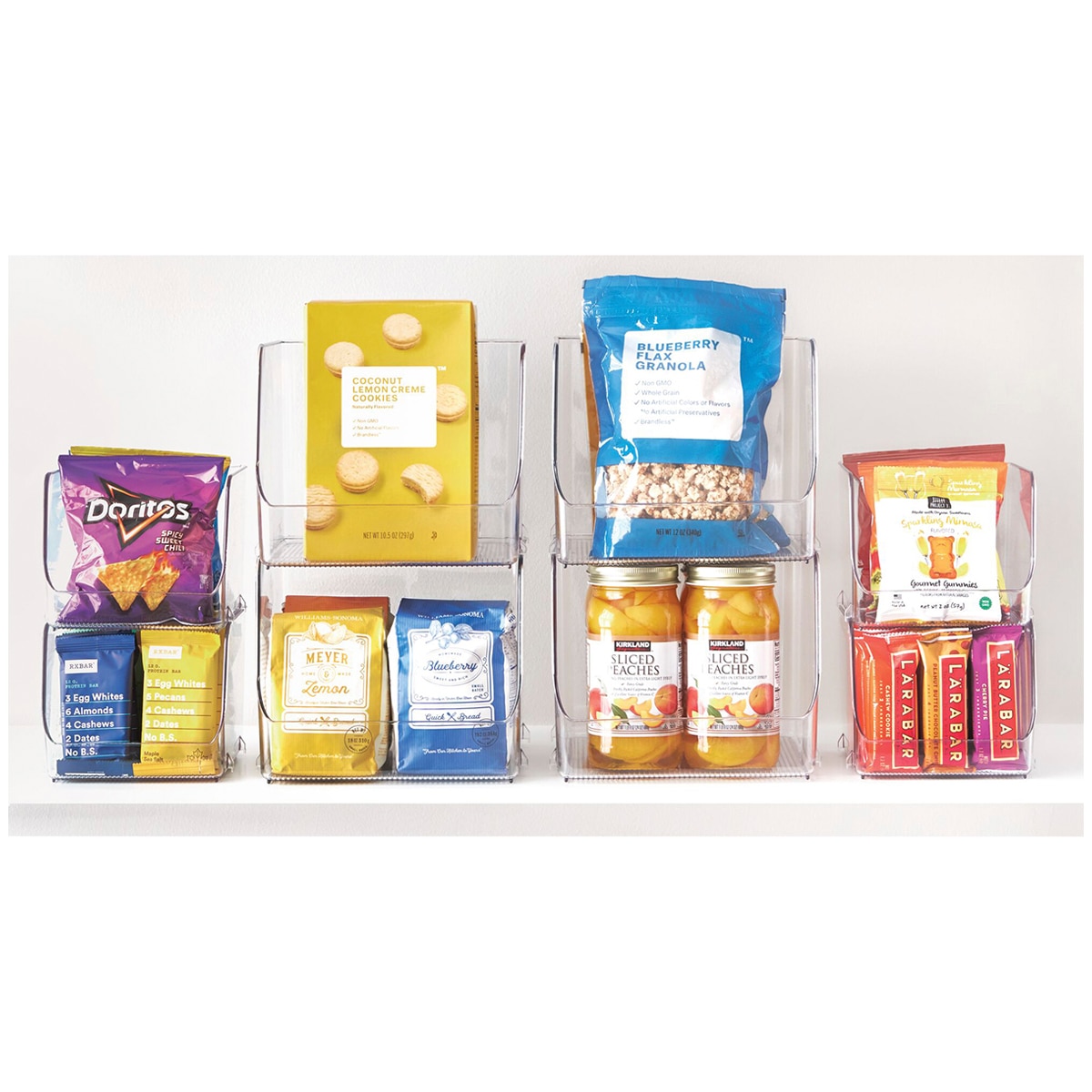 iDesign Stacking Open Front Pantry Bins 8piece Set Costco Australia