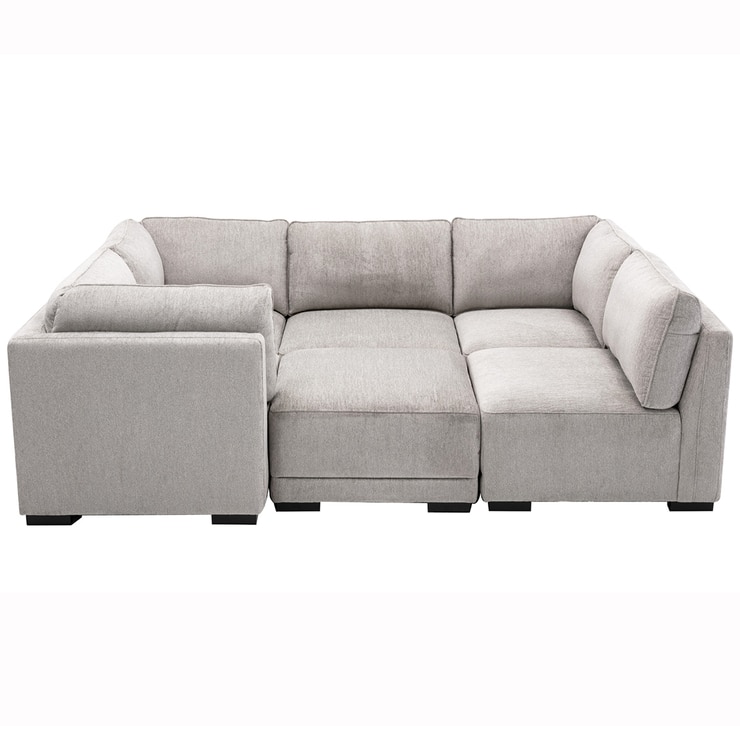Zoy Home Furnishings Fabric Modular Sectional 6pc Costco Australia