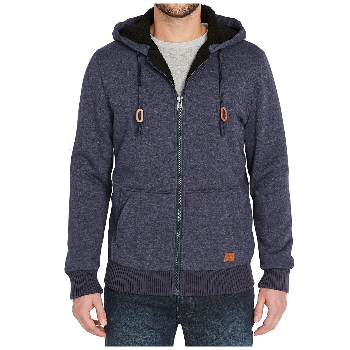 Buffalo Sherpa Full Zip Hoodie - Navy