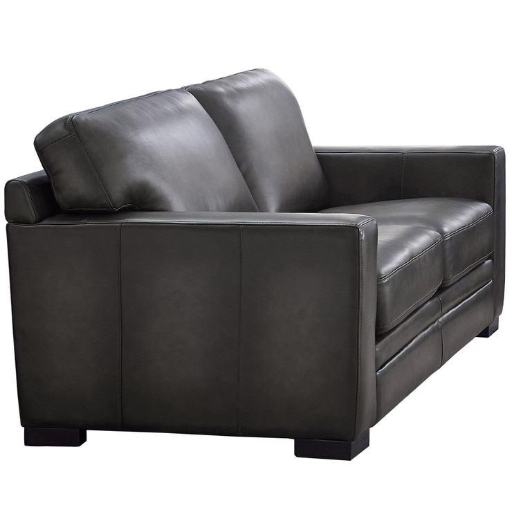 Prospera Home Luca Leather Loveseat Grey Costco Australia