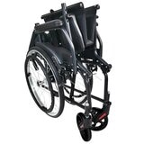 Altus Transport Wheelchair Lightweight Folding Self Propelled 20 Inch Wheel Black