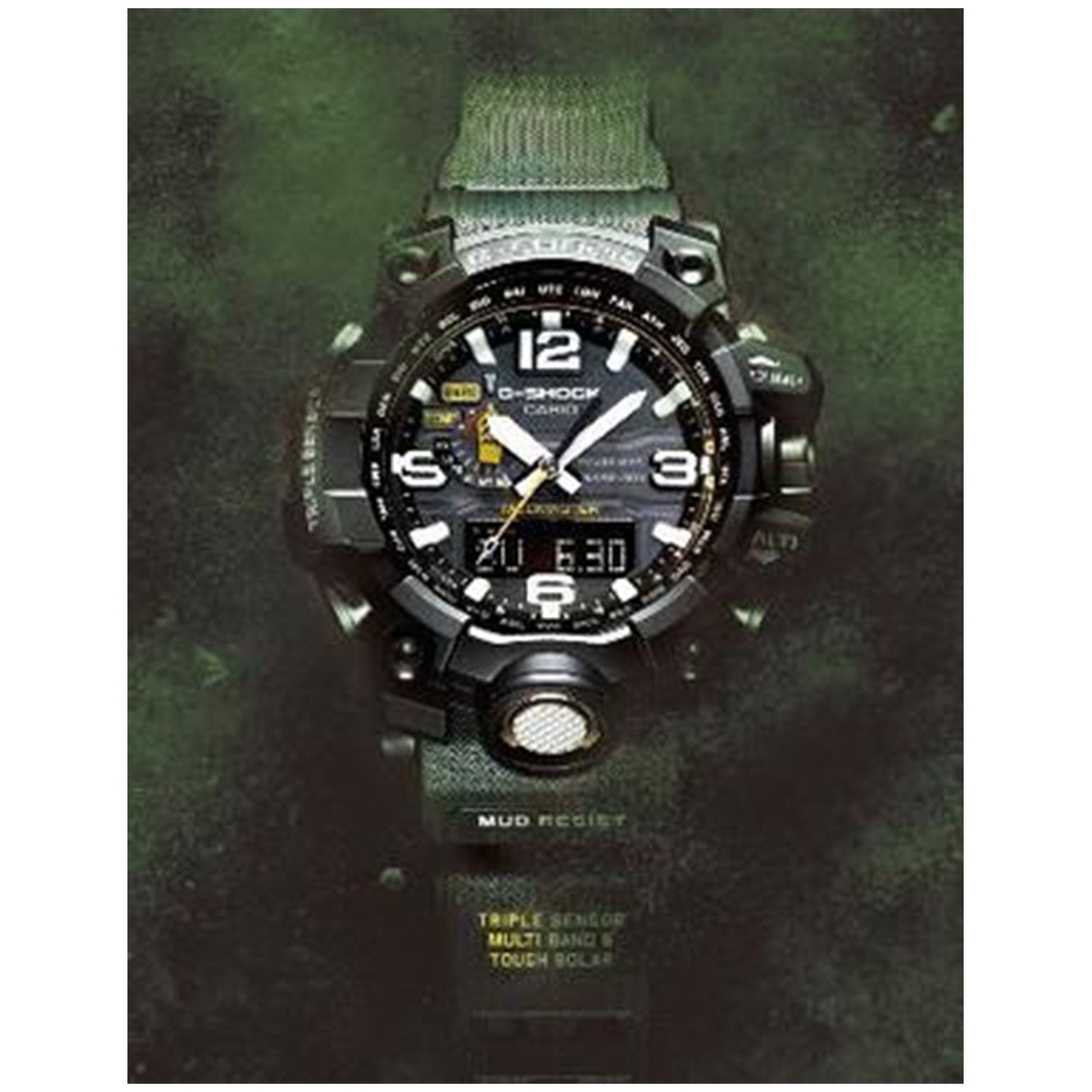 Casio G-Shock GWG1000-1A - Mens Olive Strap Watch