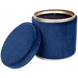 Cafe Lighting Totti Storage Stool Navy Velvet