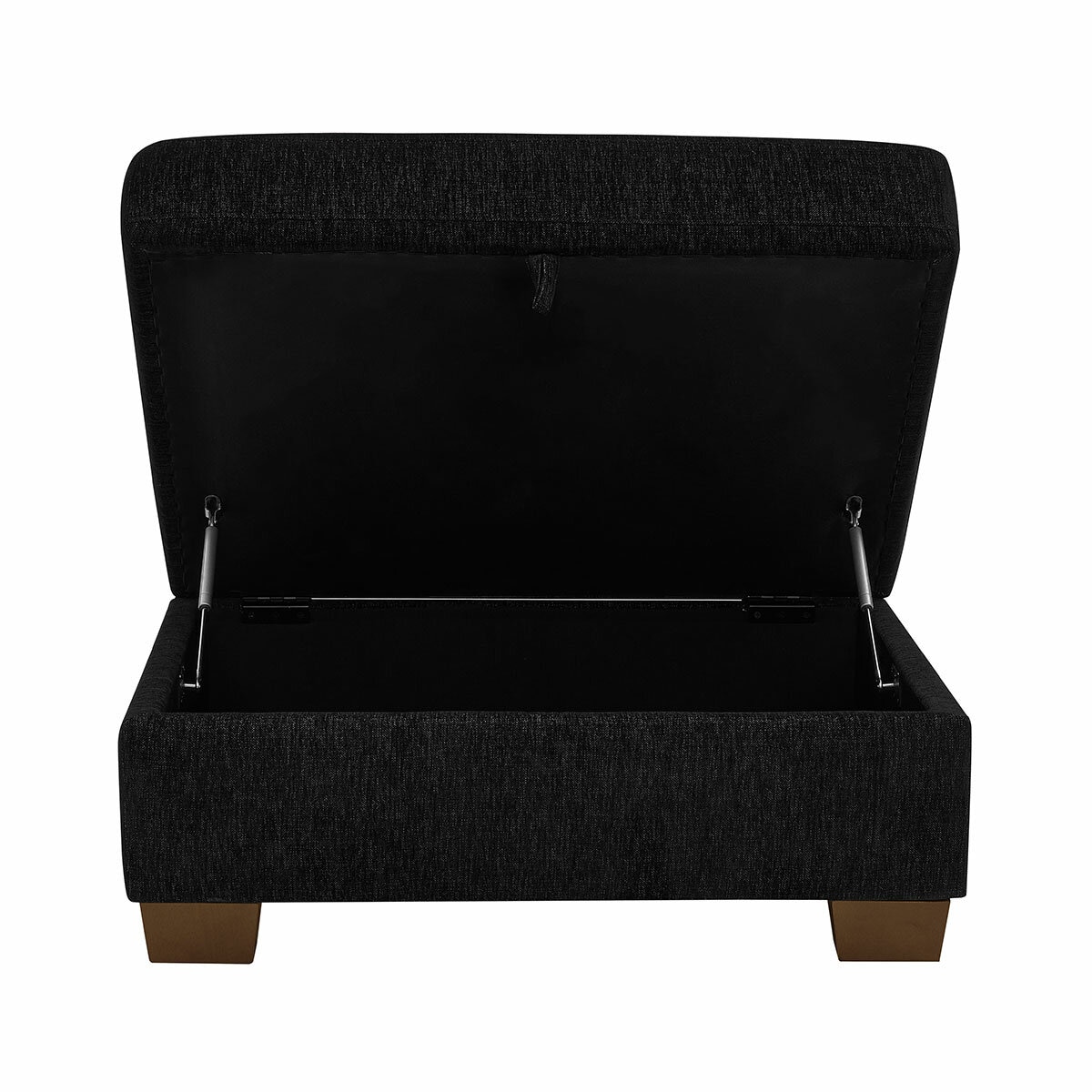 Thomasville 3 Piece Fabric Sectional With Storage Ottoman Thomasville 3 Piece Fabric Sectional With Storage Ottoman