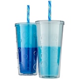 Colour Changing Tumblers 2 Pack - Blue