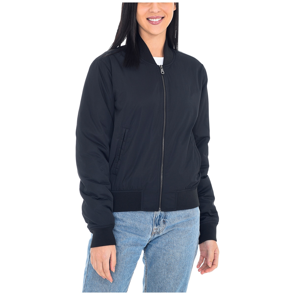 Boston Traders Women's Bomber Jacket Black | Costco Austr...