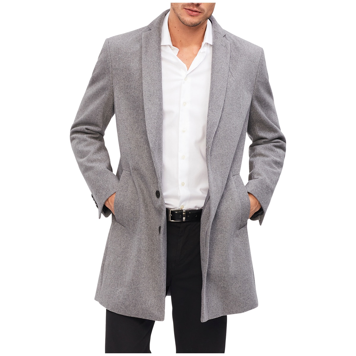 CK men's long coat - Light Grey