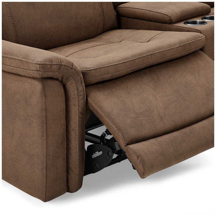 GilmanCreek Fabric Power Reclining Sectional With Power Headrests