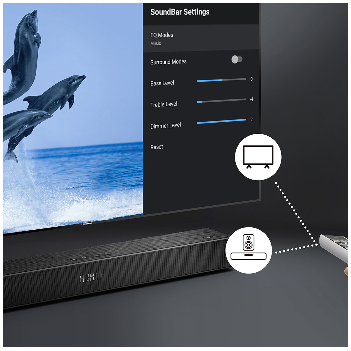 Hisense Dolby Atmos 5.1.2 Channel Soundbar with Wireless Subwoofer U5120G
