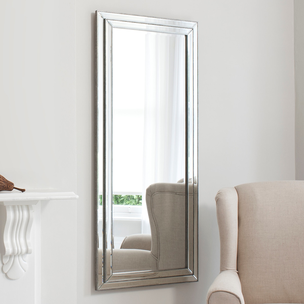 Hudson Living Chambery Leaner Pewter Mirrors 1550 x 685mm