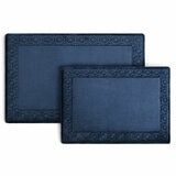 Town & Country Memory Foam Bath Rug 2 Pack Dress Blue