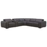 Aiden & Ivy Leather Power Reclining Sectional