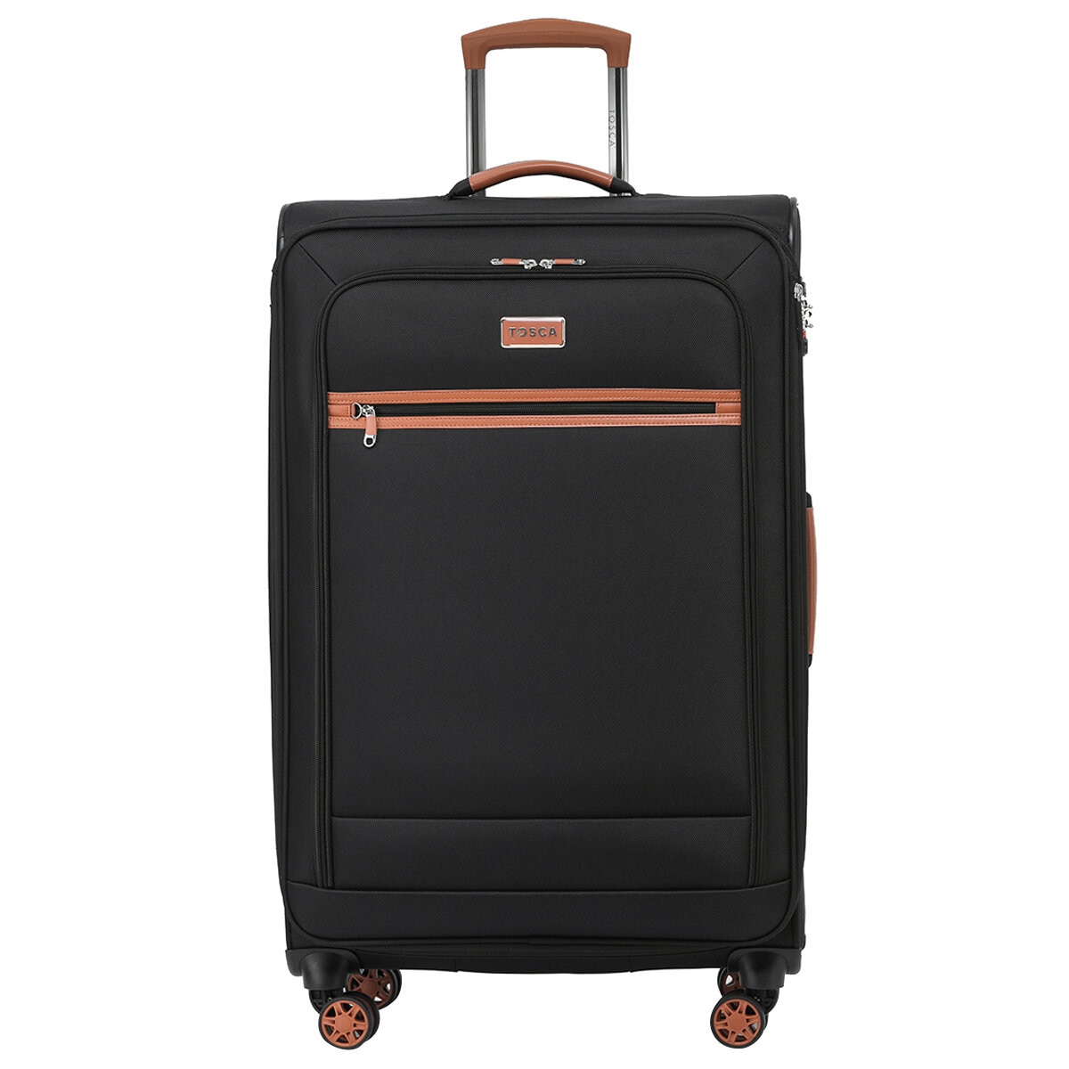 Tosca Park Avenue 3 Piece Luggage Set Black Tan